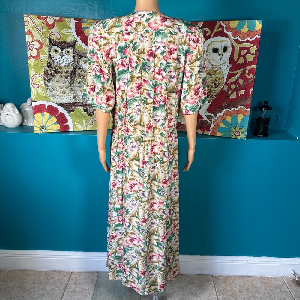 Liz Claiborne Dress Maxi Floral 90’s Vintage 14 - Picture 6 of 7